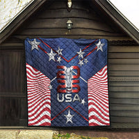 United States Soccer Quilt American Flag Stars Trophy