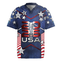 Custom United States Soccer Rugby Jersey American Flag Stars Trophy
