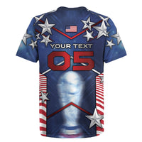 Custom United States Soccer Rugby Jersey American Flag Stars Trophy