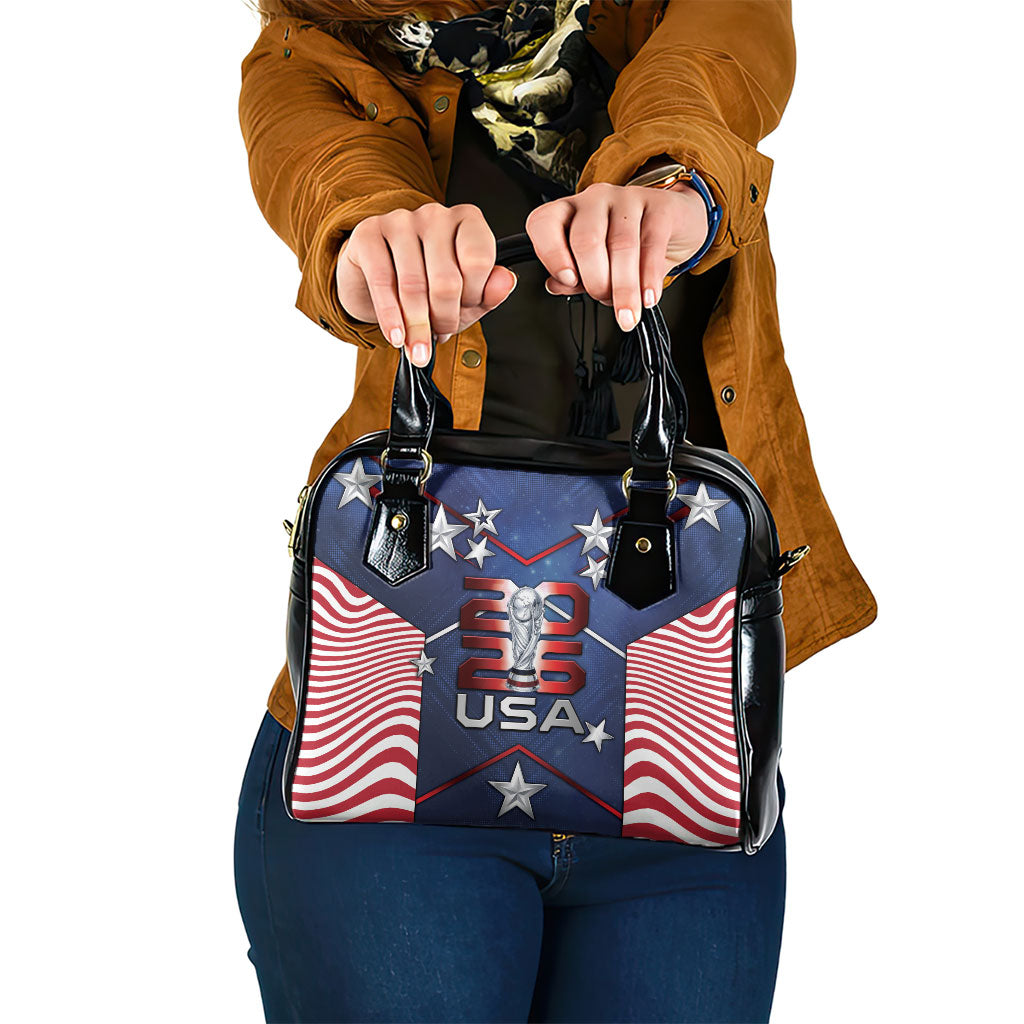 United States Soccer Shoulder Handbag American Flag Stars Trophy
