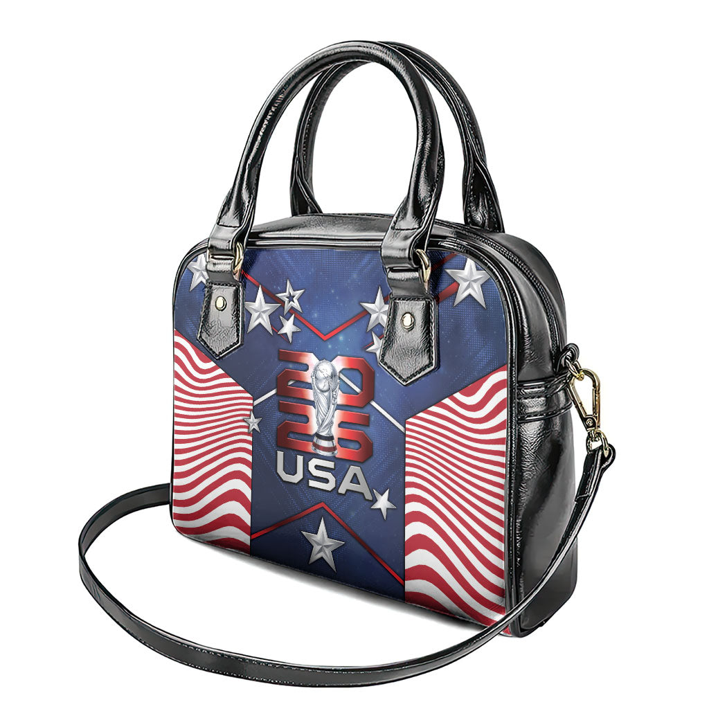United States Soccer Shoulder Handbag American Flag Stars Trophy