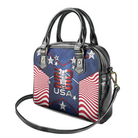 United States Soccer Shoulder Handbag American Flag Stars Trophy