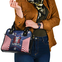 United States Soccer Shoulder Handbag American Flag Stars Trophy