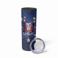 Custom United States Soccer Skinny Tumbler American Flag Stars Trophy