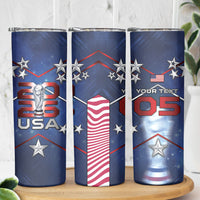 Custom United States Soccer Skinny Tumbler American Flag Stars Trophy