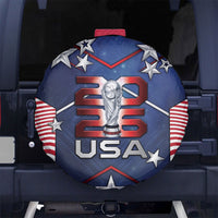 United States Soccer Spare Tire Cover American Flag Stars Trophy