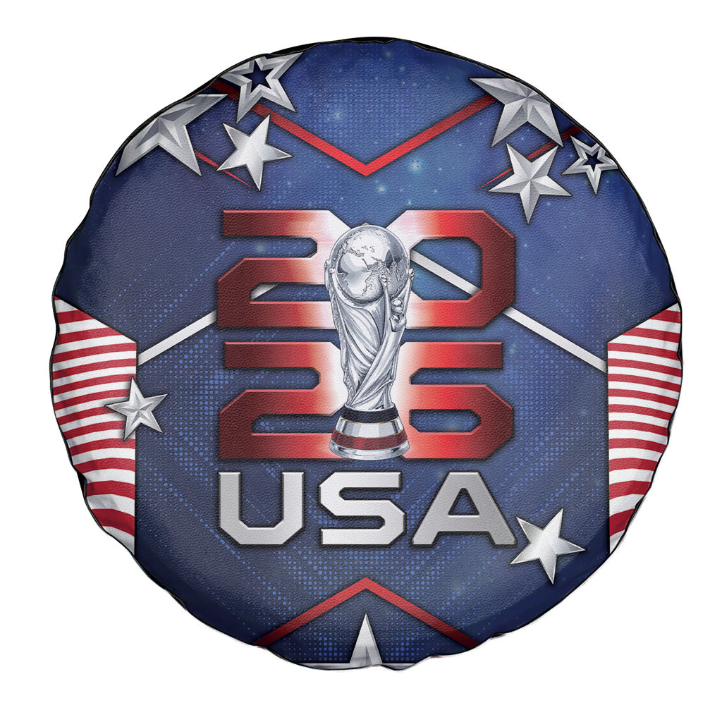 United States Soccer Spare Tire Cover American Flag Stars Trophy
