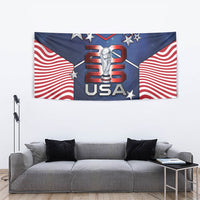 United States Soccer Tapestry American Flag Stars Trophy