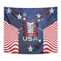 United States Soccer Tapestry American Flag Stars Trophy