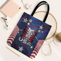 United States Soccer Tote Bag American Flag Stars Trophy