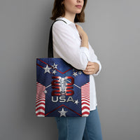United States Soccer Tote Bag American Flag Stars Trophy