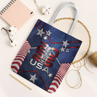 United States Soccer Tote Bag American Flag Stars Trophy