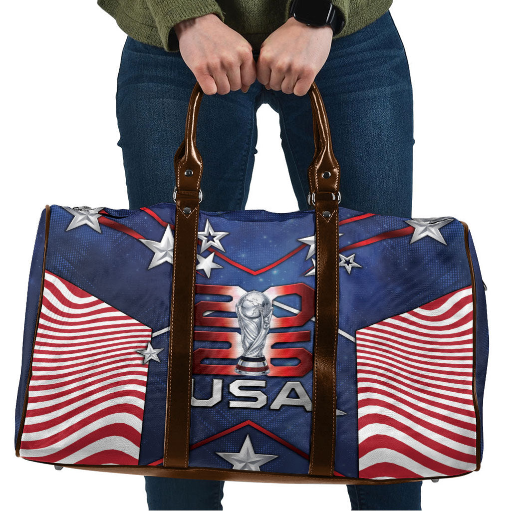 United States Soccer Travel Bag American Flag Stars Trophy