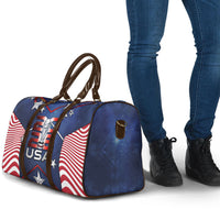 United States Soccer Travel Bag American Flag Stars Trophy