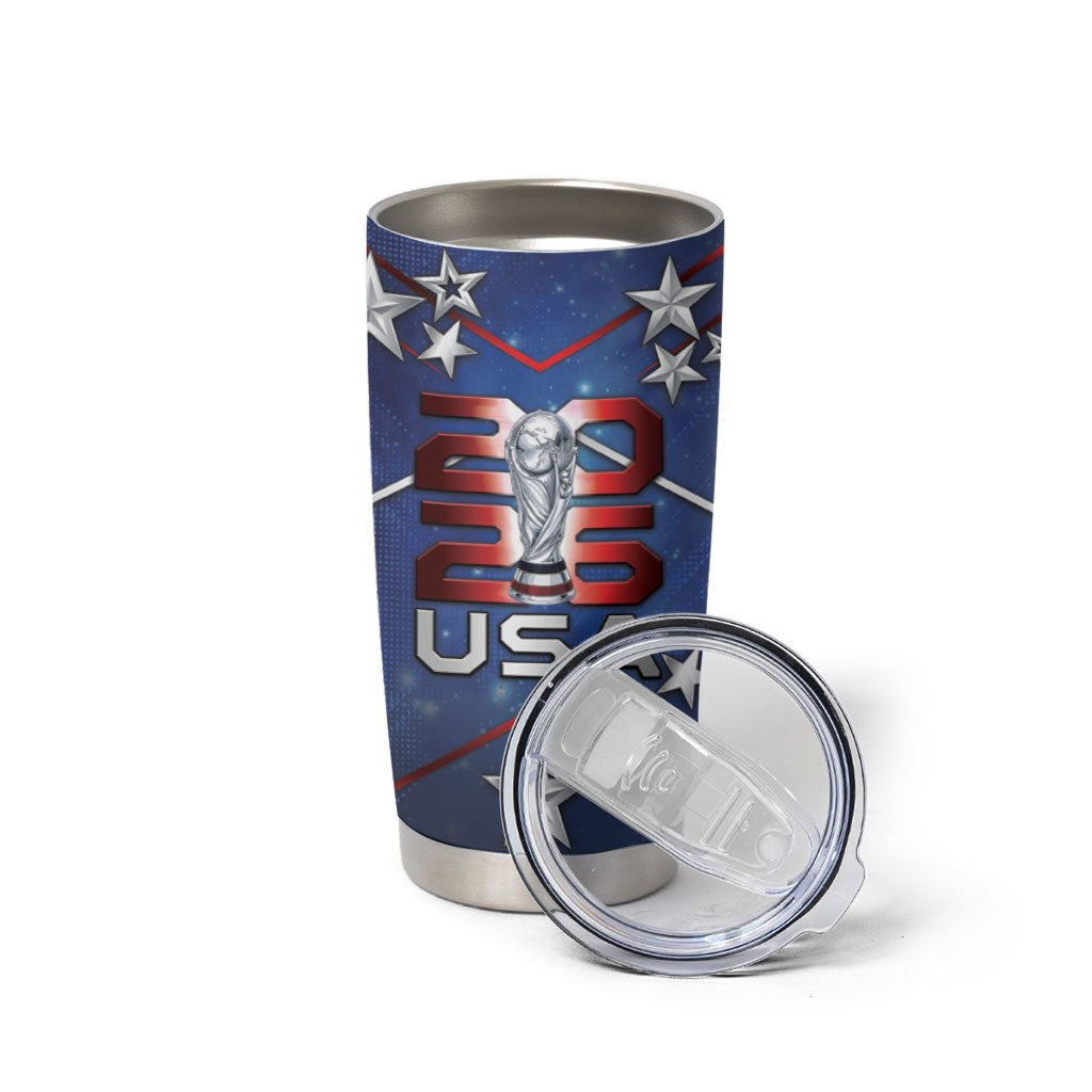 Custom United States Soccer Tumbler Cup American Flag Stars Trophy