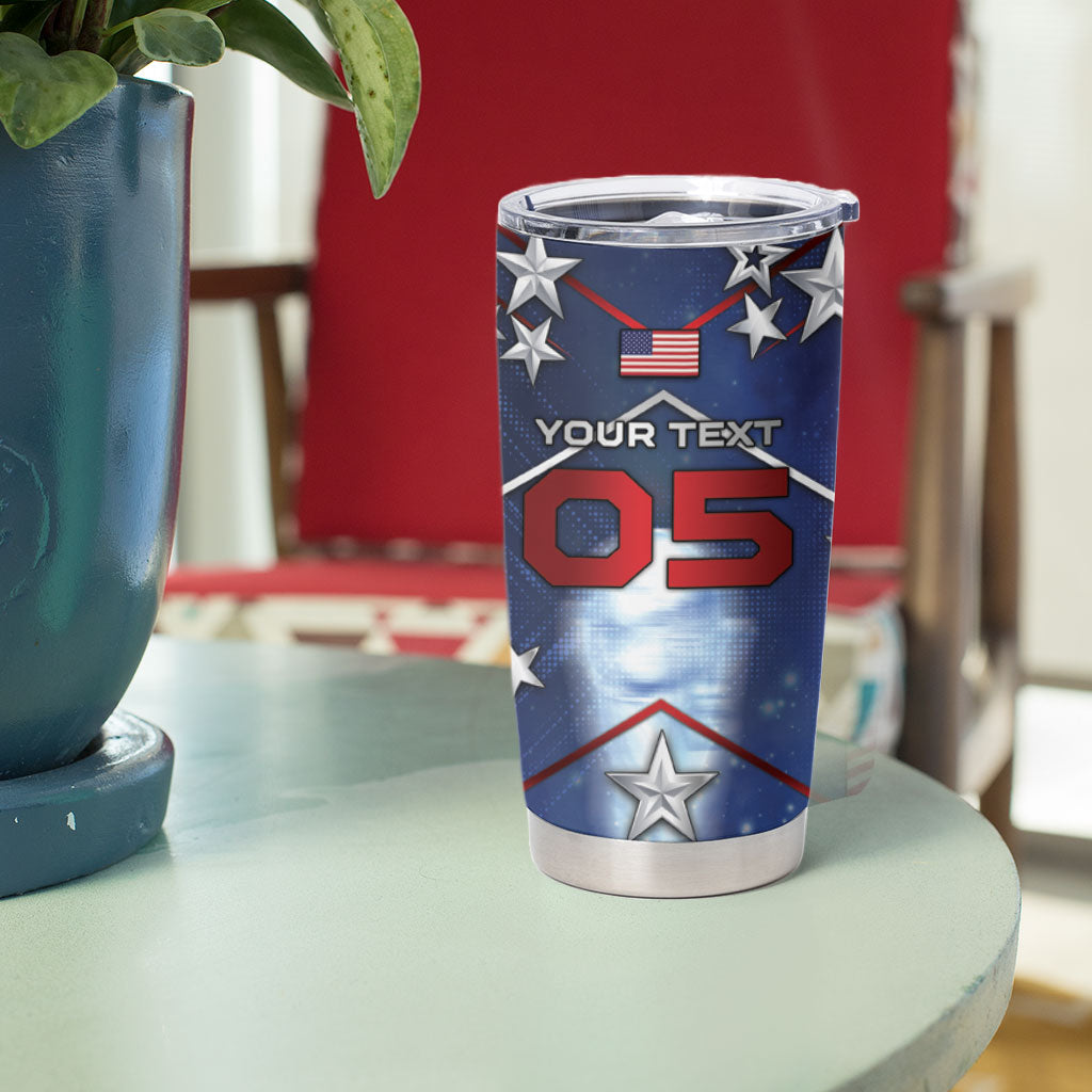 Custom United States Soccer Tumbler Cup American Flag Stars Trophy