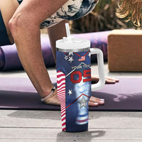 Custom United States Soccer Tumbler With Handle American Flag Stars Trophy