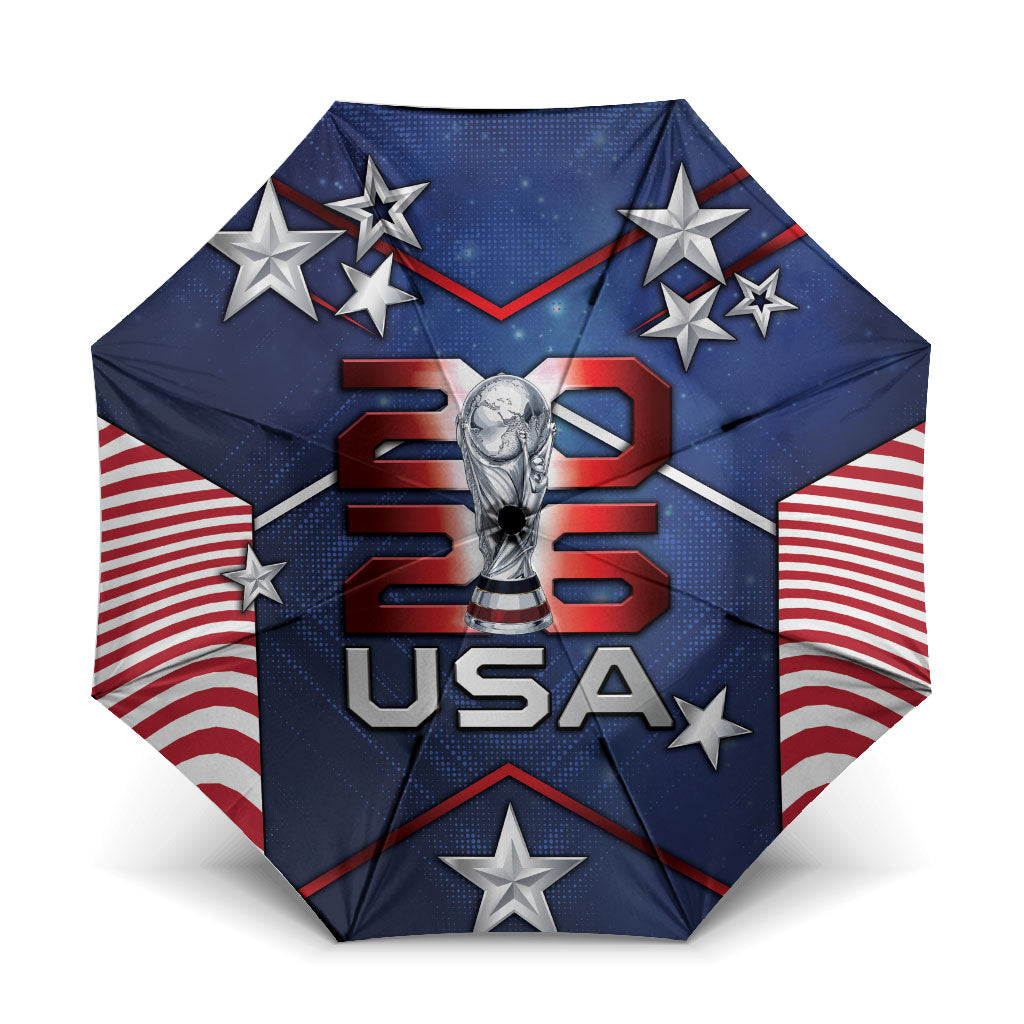 United States Soccer Umbrella American Flag Stars Trophy