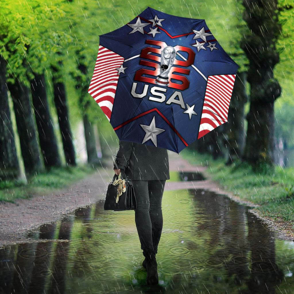 United States Soccer Umbrella American Flag Stars Trophy