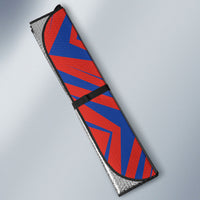 Paraguay Football Auto Sun Shade Stripes Typography With Nanduti Flower Patterns