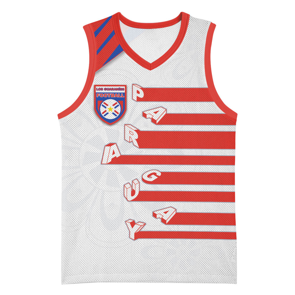Custom Paraguay Football Basketball Jersey Stripes Typography With Nanduti Flower Patterns