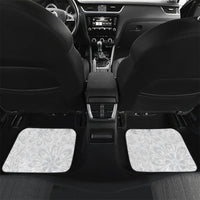 Custom Paraguay Football Car Mats Stripes Typography With Nanduti Flower Patterns