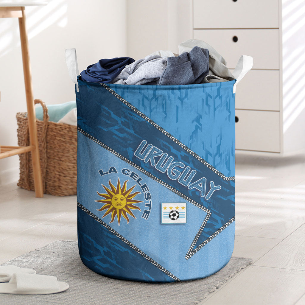 Uruguay Football Laundry Basket Sun Of May Symbol Unique Style