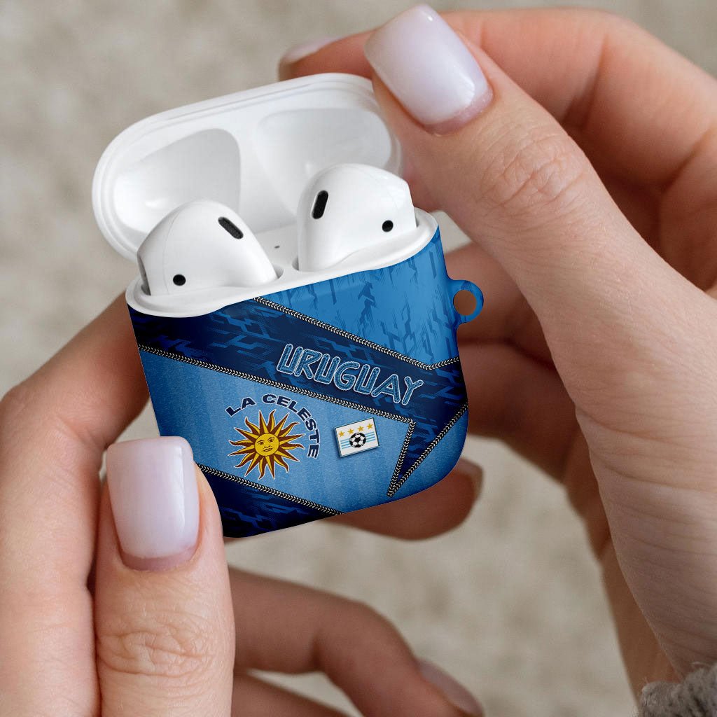 Uruguay Football AirPods Case Sun Of May Symbol Unique Style