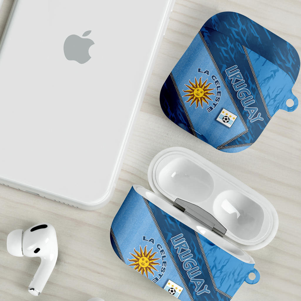 Uruguay Football AirPods Case Sun Of May Symbol Unique Style
