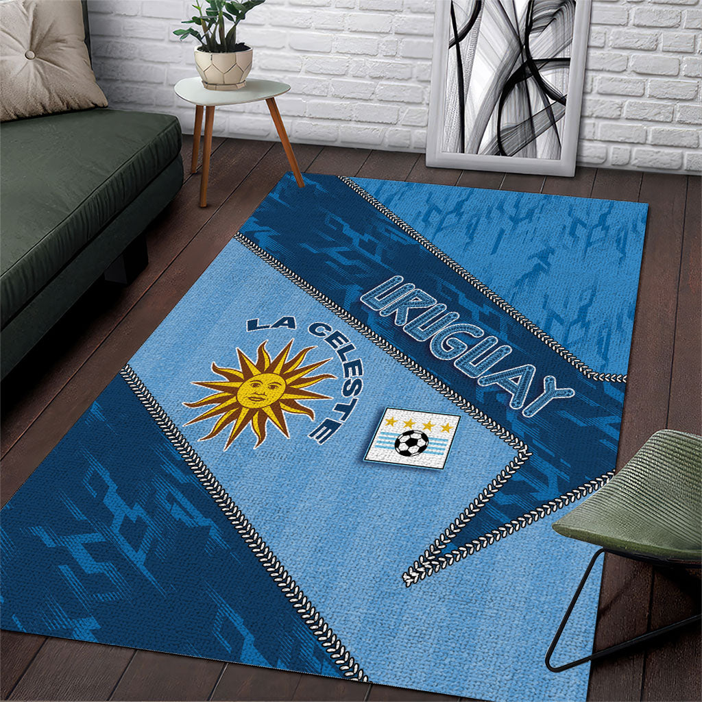 Uruguay Football Area Rug Sun Of May Symbol Unique Style