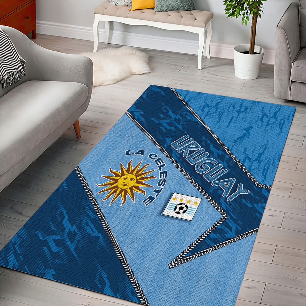 Uruguay Football Area Rug Sun Of May Symbol Unique Style
