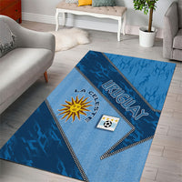 Uruguay Football Area Rug Sun Of May Symbol Unique Style