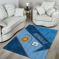 Uruguay Football Area Rug Sun Of May Symbol Unique Style