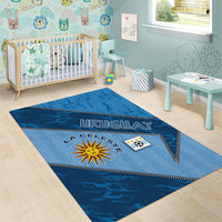 Uruguay Football Area Rug Sun Of May Symbol Unique Style