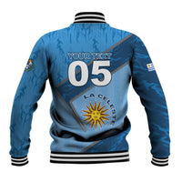 Custom Uruguay Football Baseball Jacket Sun Of May Symbol Unique Style