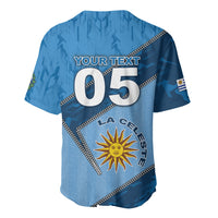 Custom Uruguay Football Baseball Jersey Sun Of May Symbol Unique Style
