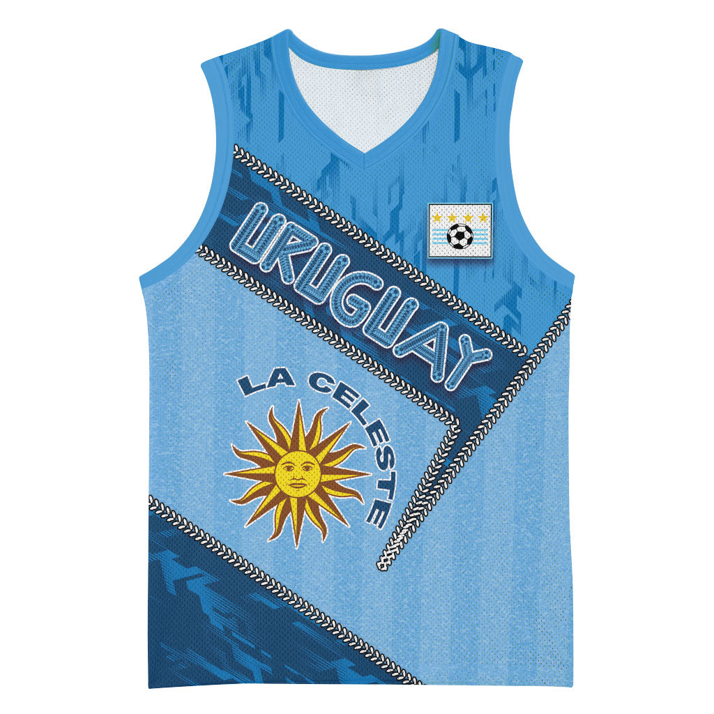 Custom Uruguay Football Basketball Jersey Sun Of May Symbol Unique Style
