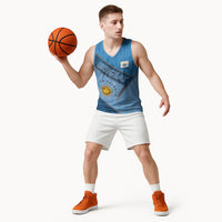 Custom Uruguay Football Basketball Jersey Sun Of May Symbol Unique Style