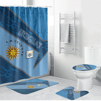 Uruguay Football Bathroom Set Sun Of May Symbol Unique Style
