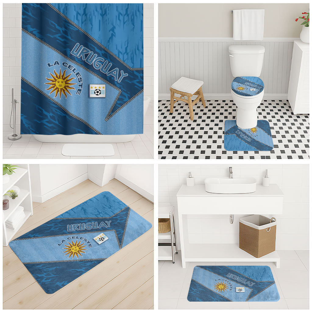 Uruguay Football Bathroom Set Sun Of May Symbol Unique Style