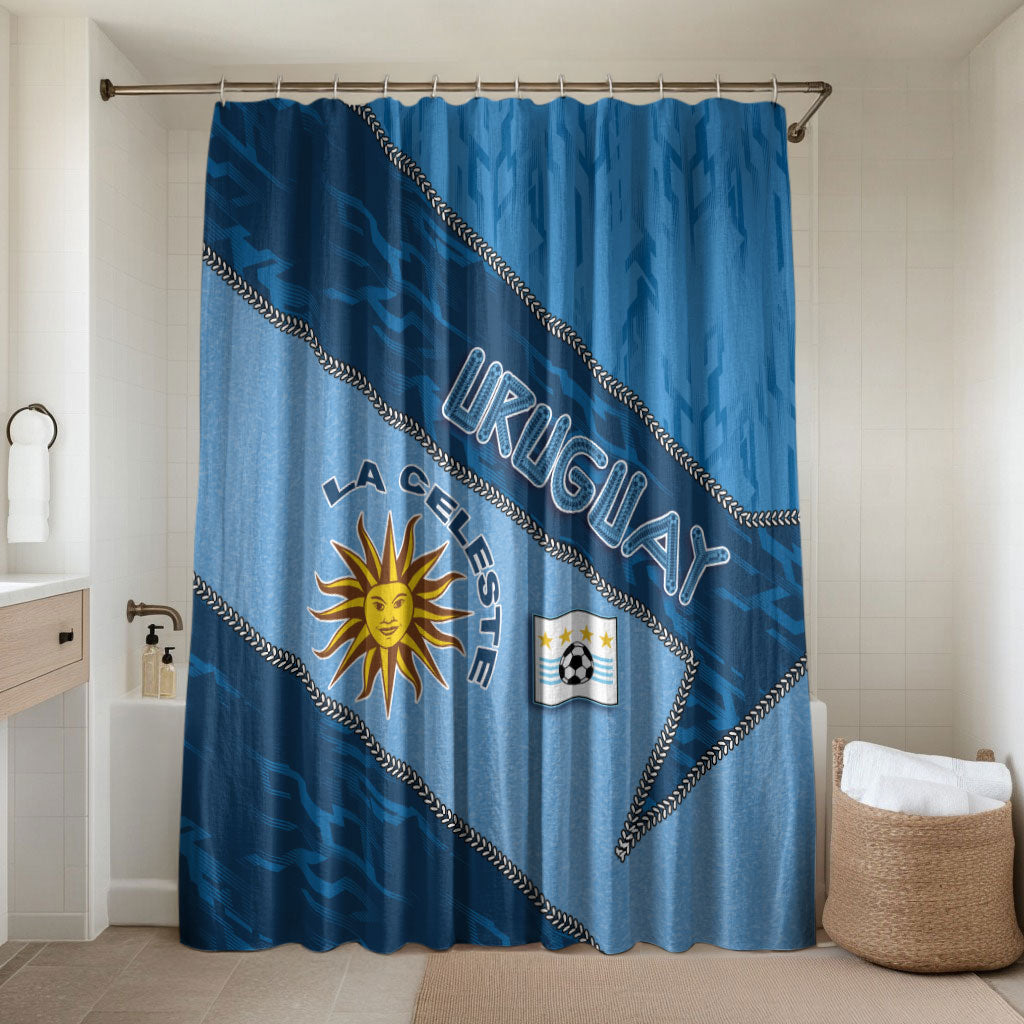 Uruguay Football Bathroom Set Sun Of May Symbol Unique Style