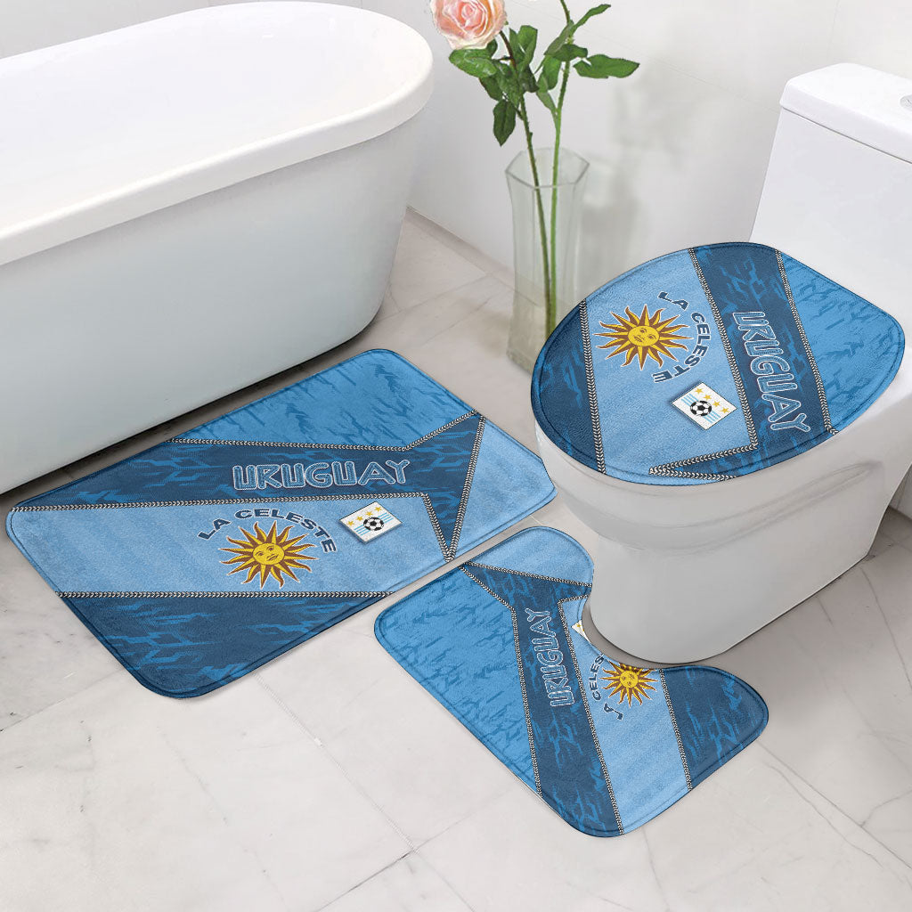 Uruguay Football Bathroom Set Sun Of May Symbol Unique Style