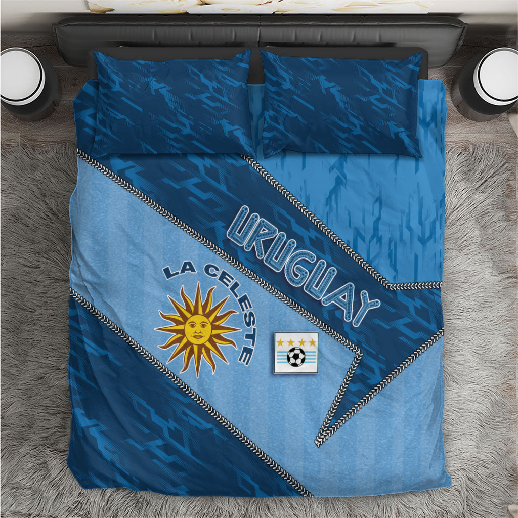 Uruguay Football Bedding Set Sun Of May Symbol Unique Style