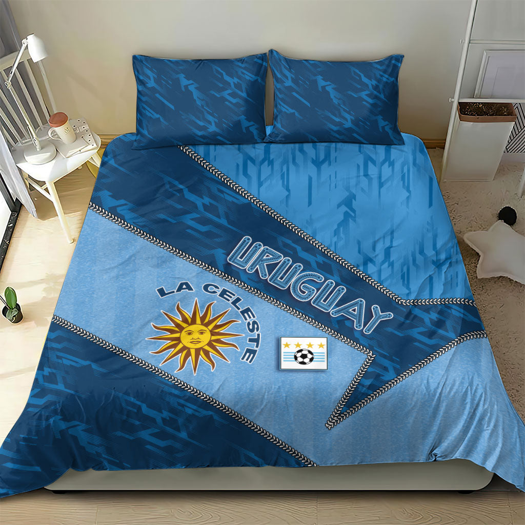 Uruguay Football Bedding Set Sun Of May Symbol Unique Style