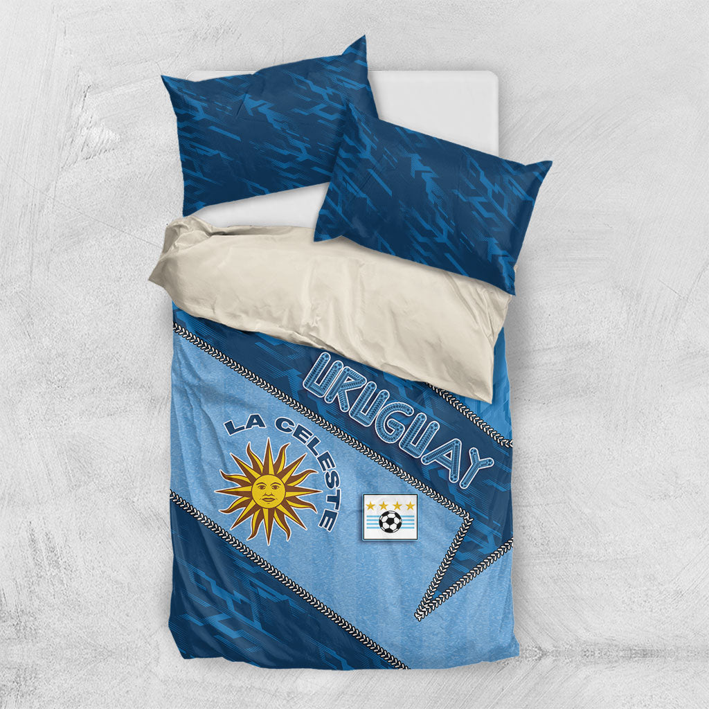 Uruguay Football Bedding Set Sun Of May Symbol Unique Style