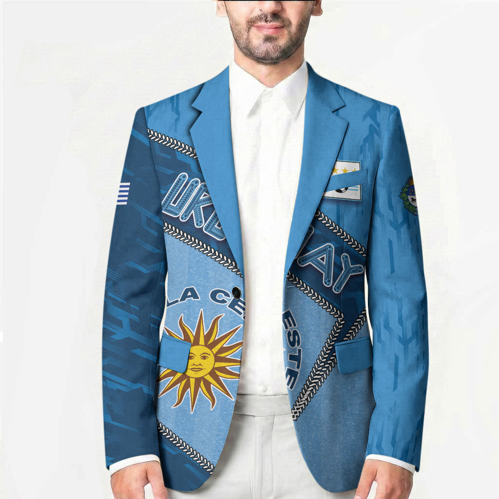 Custom Uruguay Football Blazer Sun Of May Symbol Unique Style