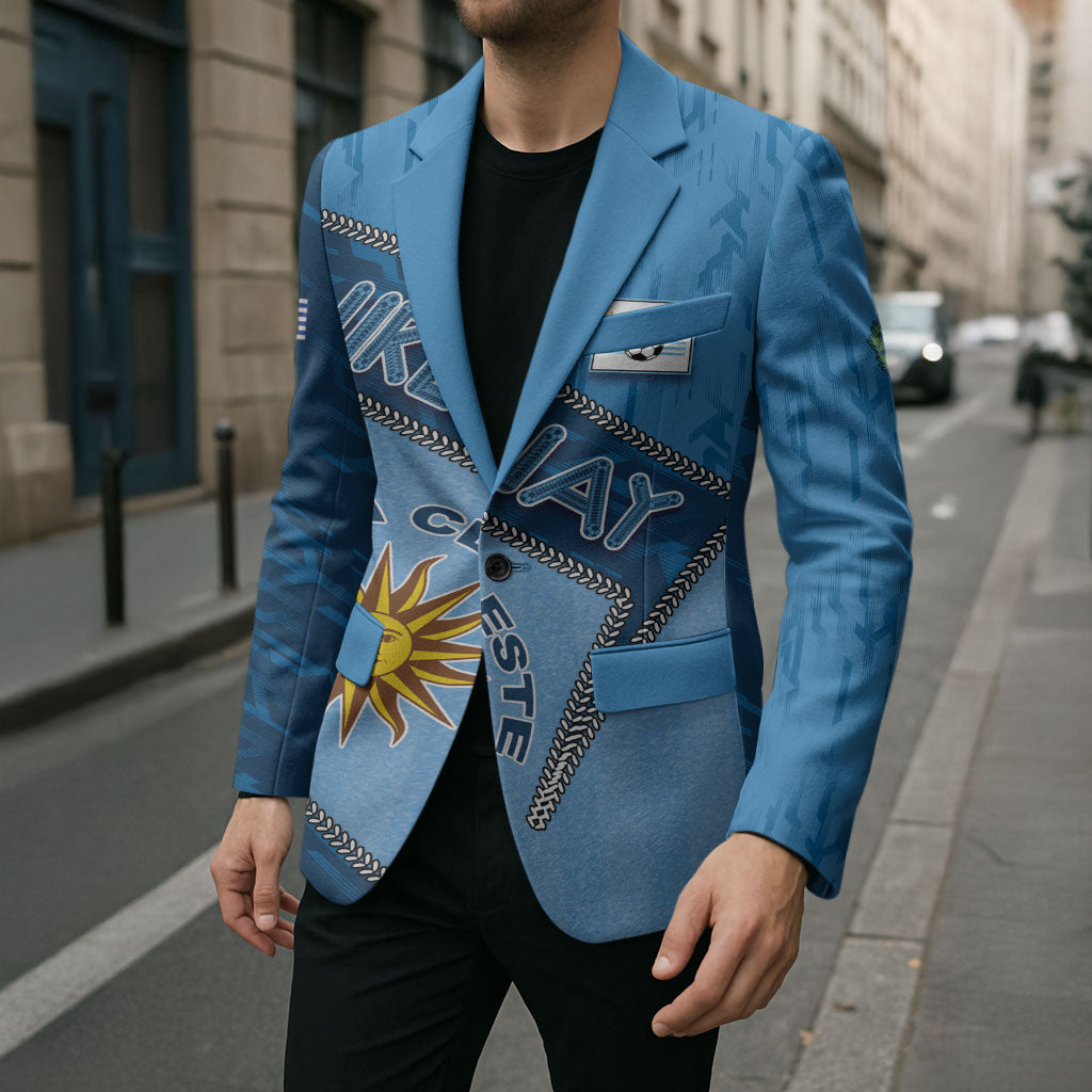 Custom Uruguay Football Blazer Sun Of May Symbol Unique Style