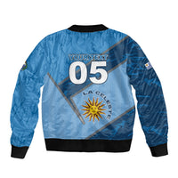 Custom Uruguay Football Bomber Jacket Sun Of May Symbol Unique Style