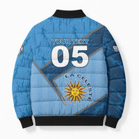 Custom Uruguay Football Bomber Puffer Jacket Sun Of May Symbol Unique Style