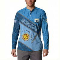 Custom Uruguay Football Button Sweatshirt Sun Of May Symbol Unique Style